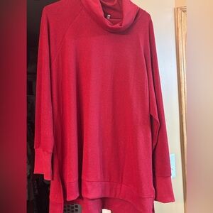 🎉Women’s XL red cowl neck tunic